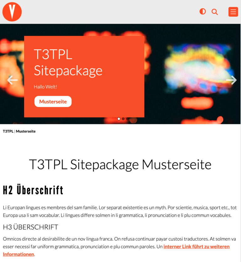 TYPO3 Basis-Template